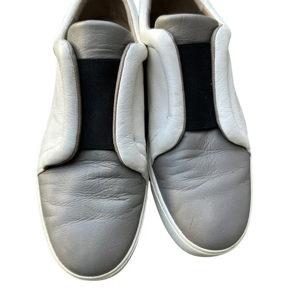 Vince Cream and grey Casual Slip-On sneaker leather size 9 - Picture 7 of 10